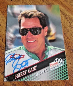Tarjeta coleccionable NASCAR Harry Gant Driver autografiada firmada 1994 línea de meta #138 - Imagen 1 de 3