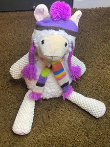 Scentsy Buddy Alma the Alpaca Llama Plush Stuffed Animal Hat Scarf Purple Pink - Picture 1 of 16