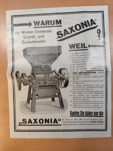 Saxonia Mühlen (Durchsichtiges papier) Traktor Prospekt tractor brochure M3 - Picture 1 of 4