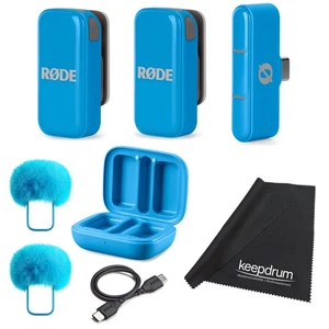 Rode Wireless Micro Mikrofon-System USB-C für Smartphones Blau mit Tuch - Picture 1 of 9