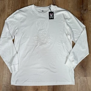 NEW Psycho Bunny Pima Cotton White Long Sleeves Men’s 3XL Size 9 - Picture 1 of 7