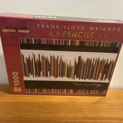 Pomegranate Artpiece Puzzle Pencils Frank Lloyd Wright 1000 pc 29"X20" Complete - Image 1 of 3