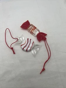 "Lote 2 adornos de caramelo de vidrio de 2,5""" - Imagen 1 de 4