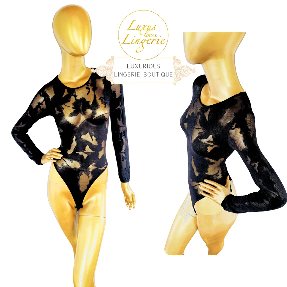 Camouflage String Body By Wolford S Small Black Transparent Neon - Image 1 of 1