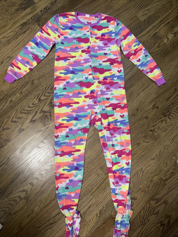 Pijama de niña Circo camuflado corazón manga larga múltiple de una pieza para dormir grande Foto 1 de 4