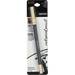 Milani Stay Put Waterproof Eyeliner Pencil. #02 STAY WITH SLATE