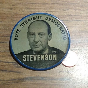 1952-56 President MI Governor Adlai Stevenson, Williams flasher pin button nice! - Picture 1 of 4