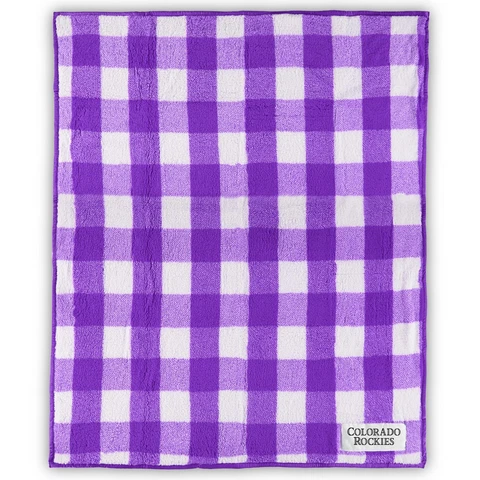 Colorado Rockies 50'' x 60'' Buffalo Check Frosty Fleece Blanket Cover