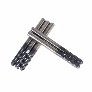 New 5PCS 1/8" 4 Flute Ball Nose Carbide End Mill 1-1/2" Overall Length - Picture 1 of 14