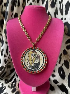 Tarina Tarantino Vintage Hello Sailor bestickte Meerjungfrau nautischer Stern Halskette - Bild 1 von 6