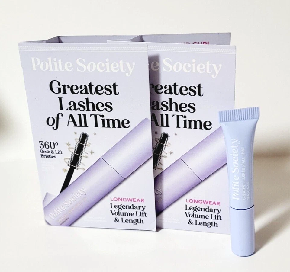 2 x Polite Society GREATEST LASHES OF ALL TIME Lengthening Volumizing Mascara - Image 1 of 1