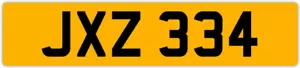 JXZ 334 J 3x3 DATELESS PRIVATE NUMBER PLATE JON JOE JAK JAC JACK JAMES JEFF JAY - Picture 1 of 1