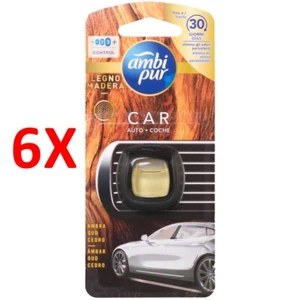 6 X Ambipur Car Deo 30 Giorni Profumo Legno Madera - Imagen 1 de 1