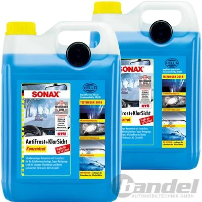 2x 5 Liter SONAX ANTIFROST+KLARSICHT KONZENTRAT SCHEIBEN FROSTSCHUTZ CITRUSDUFT - Bild 1 von 4