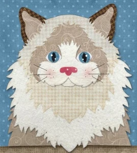 Feline Drive Stoffblock Katzenset RAGDOLL vorgeschmolzene lasergeschnittene Applikationsstücke - Bild 1 von 8