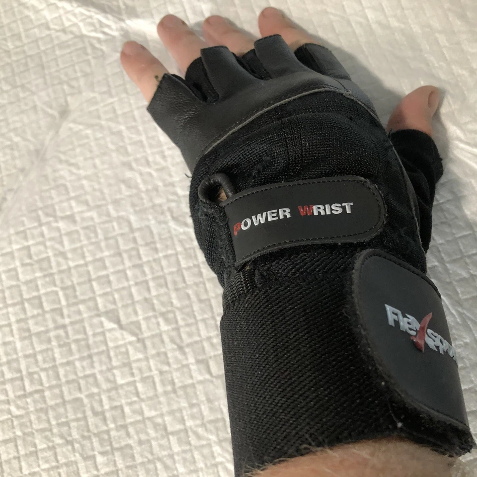 Guante de Levantamiento de Muñeca Flex Sports SOLO IZQUIERDA Power con Envoltura de Muñeca Adulto Pequeño Foto 1 de 4