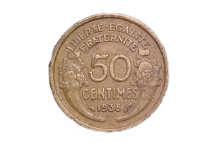 1938 France 50 Centimes KM #894.1 -Nice High Grade Circ Collector Coin!-d9563xux - Picture 1 of 2