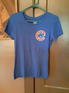 Chicago Cubs Tshirt Womens Medium Short Sleeve Blue - Picture 1 of 2