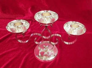 VINTAGE CHRISTOFLE FRANCE GALLIA SILVER PLATED TRIPLE CANDELABRA - Picture 1 of 9