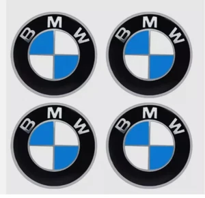 Set of 4 Blue White Wheel Center Stickers 56MM For BMW - Picture 1 of 1