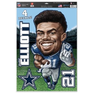 EZEKIEL ELLIOTT #21 DALLAS COWBOYS 4 MULTI USE DECALS REMOVABLE REUSABLE NEW 🤠 - Picture 1 of 1