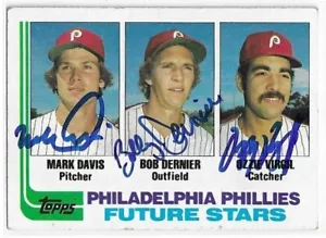 DAVIS DERNIER VIRGIL Autographed Signed 1982 Topps ROOKIE card #231 Phillies - Picture 1 of 1
