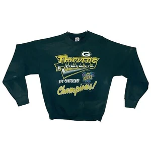 Vintage NFL Green Bay Packers Conference Champs Crewneck Sweatshirt Mens Size XL - Picture 1 of 16