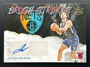 2023-24 Panini Court Kings Jalen Wilson /75 Rookie Brush Strokes Auto #BR-NOA - Foto 1 di 2