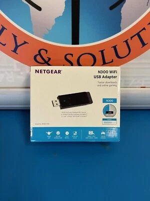 NETGEAR WNA3100-100ENS WiFi USB Adapter W/Cable and Desktop Dock (NEW,SEALED) - Image 1 of 3