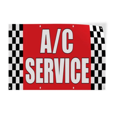 Decal Stickers A C Service Auto Body Shop Car Repair A Vinyl Store Sign Label - Image 1 of 4