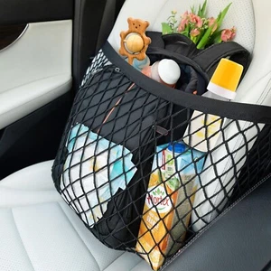Car Seat Net Organizer, Versatile Elastic Net Purse Holder Most Sizes Shapes - Picture 1 of 7