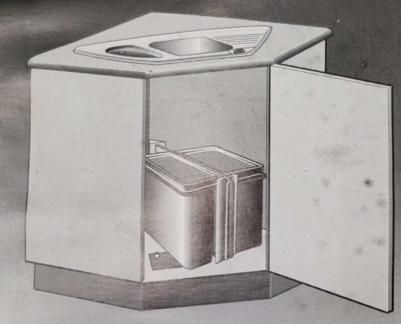 BLANCO Eck Abfallsystem Blancoselect Trigon Einbau Abfalleimer 511717 Grau - Bild 1 von 4