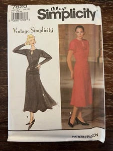Simplicity 7620 UNCUT Sewing Pattern, Misses' Dress & Belt, Size O (12-16) - Picture 1 of 2