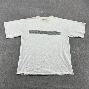 VINTAGE Bugle Boy Shirt Mens XL Grey Short Sleeve Graphic Chinese Dragon Y2K 90s - Picture 1 of 11