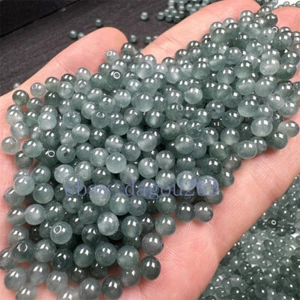 10-50 Stck. Guatemala A-Klasse Jadeit Eisblau Wasser Runde Perlen Zum Selbermachen (4,5-5 mm) - Bild 1 von 6