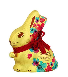 Lindt Gold Bunny Flowers Print Alpenvollmilch Chocolate 800g 8er Pack - Picture 1 of 1