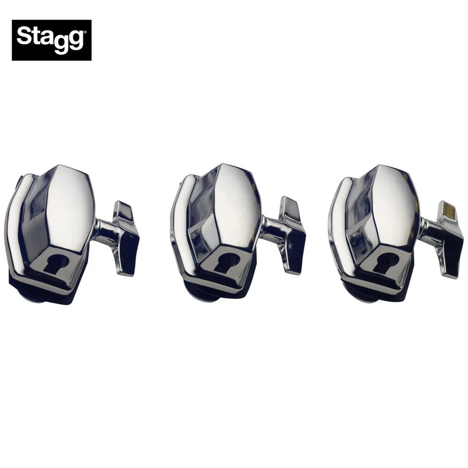 Stagg FS3B Floor Tom Drum Leg Brackets 3-Pack w Mounting Screws for Drums Foto 1 de 1