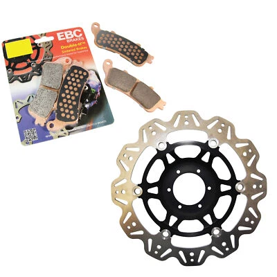 EBC Brakes Vee Black Hub Front Disc & Pad Kit Fits Yamaha YZF-R1 1999 — 第 1/2 张图片