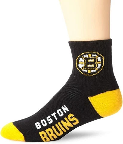 Boston Bruins NHL Men's Black Quarter Socks Cover