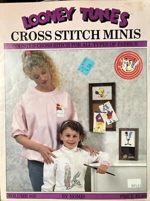 Looney Tunes Cross Stitch Minis Vol 505 Bugs Bunny Daffy Duck Tweety Bird - Image 1 of 3