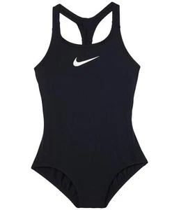 Nike Girl's Essential Racerback One-Piece (Little Kids/Big Kids) Black LG (14 - Picture 1 of 1