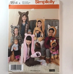 Simplicity 1514 Hats Scarf Gloves Mittens Doll Boy Girl Child New Uncut Pattern - Picture 1 of 10