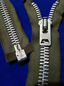 ONE-ZIPPER(Jacket)/USA VTG.1965-70s "SCOVILL" METAL AL/Replace: Army/(M)Military - Picture 1 of 2