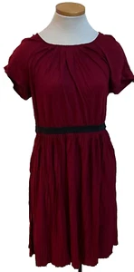 Merona Dress Womens SZ L DARK RED Short Sleeves - Picture 1 of 6