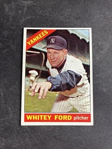1966 Topps - #160 Whitey Ford New York Yankees HOF No Creases Nice Card - Picture 1 of 2