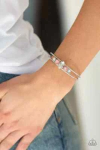Paparazzi Bracelet- Guest of A Guest- Orange (Coral) Bead- Cuff - Picture 1 of 2