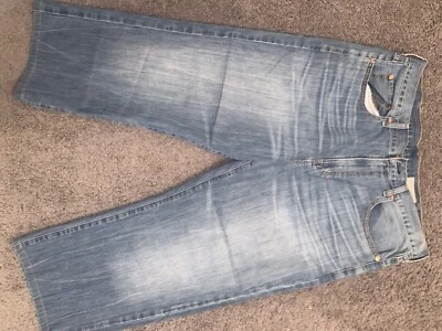 CREMIEUX premium denim relaxed jeans 38X27rn 58909 EUC Light Wash Plain Pocket - Image 1 of 4