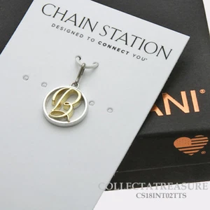 Authentic Alex and Ani Initial B Two Tone Sterling Silver Charm - Picture 1 of 1
