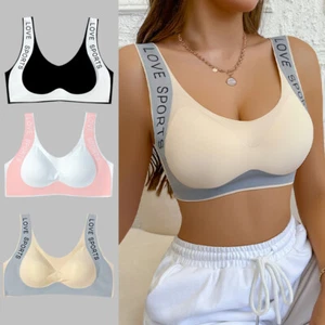 Seamless Ladies Underwear Yoga Fitness Sleep Vest Bralette Women Sports Bra Top - Picture 1 of 23