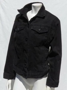 BDG Damen schwarz Baumwolle Denim klassische Trucker Jeans Jacke Oberteil US S Oversized - Bild 1 von 5